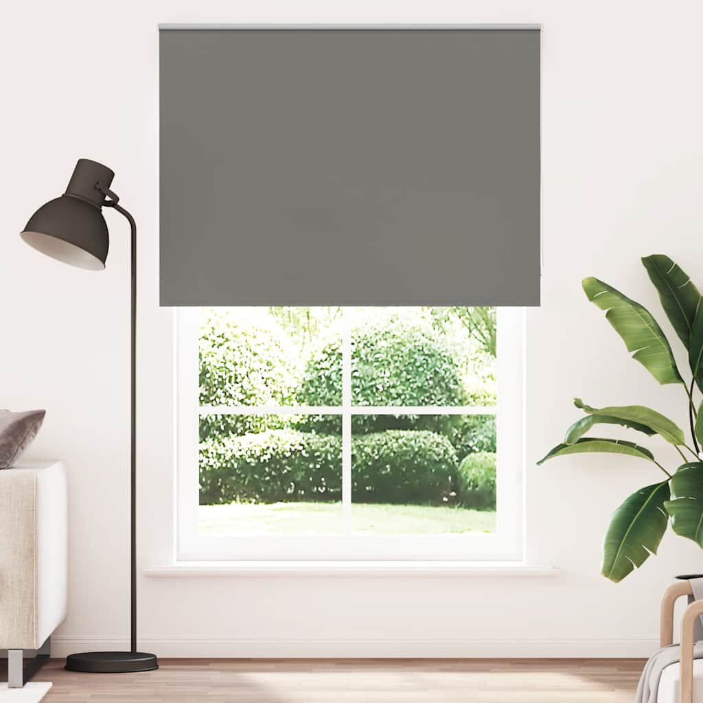 vidaXL Ролкова щора Blackout Сив 160x230 cm Ширина на плата 1566cm