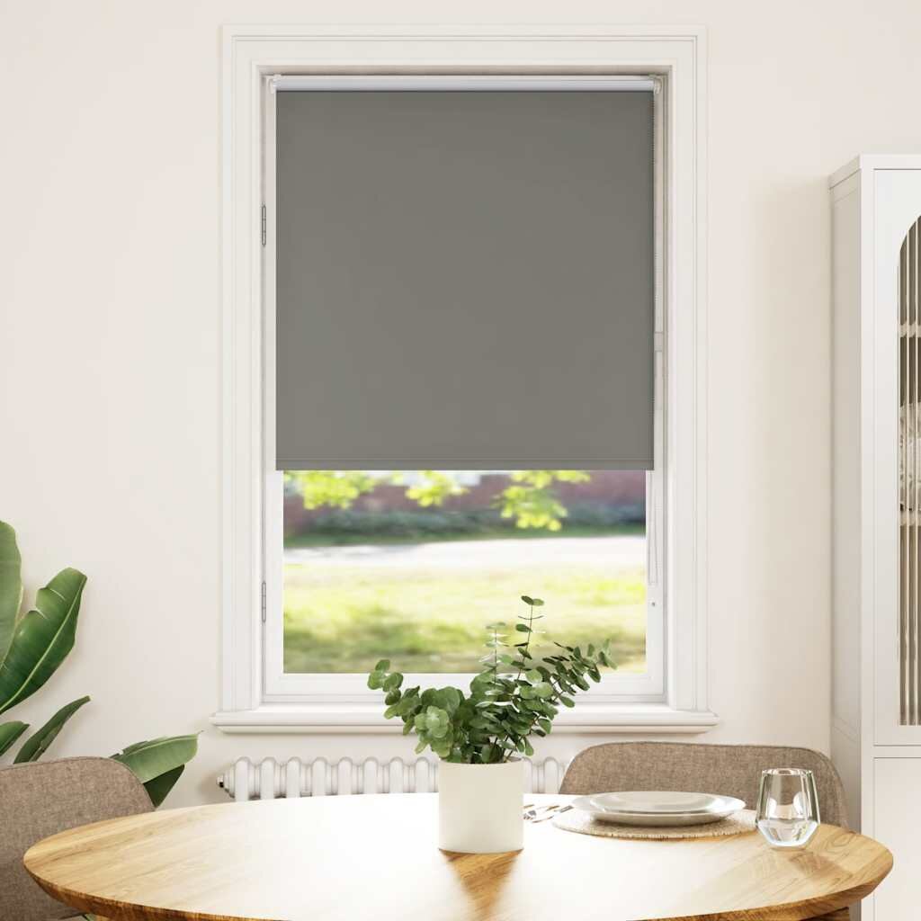 vidaXL Ролкова щора Blackout Сив 70x130 cm Ширина на плата 657 cm