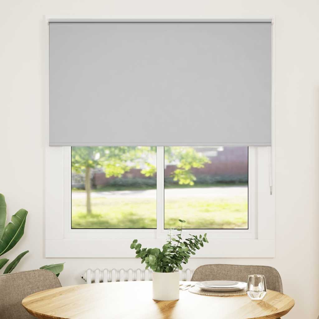 vidaXL Ролкова щора Blackout Светло сиво 120x130 cm Ширина на плата