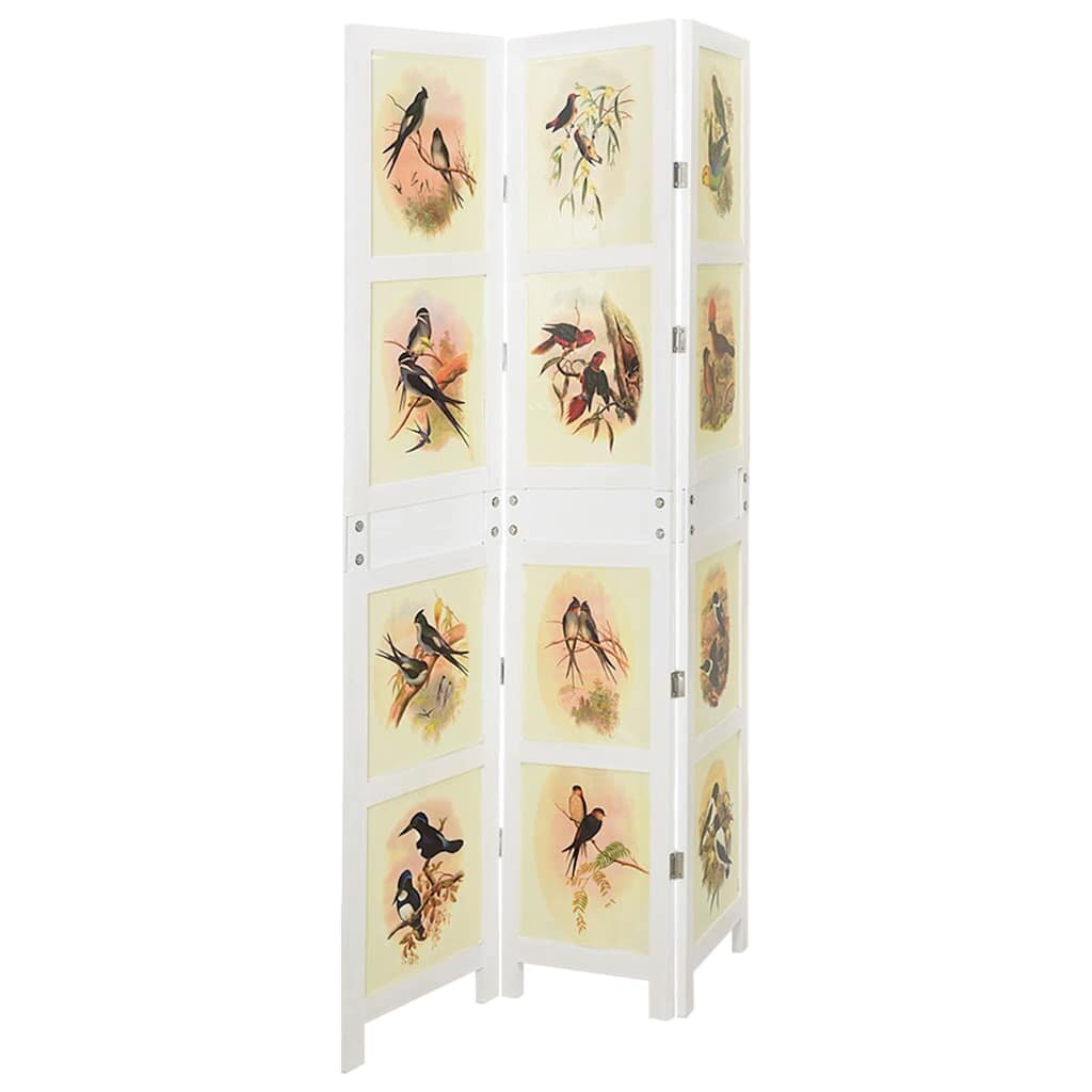 vidaXL Ромdivider панел Бяло 106 x 165 см МДФ