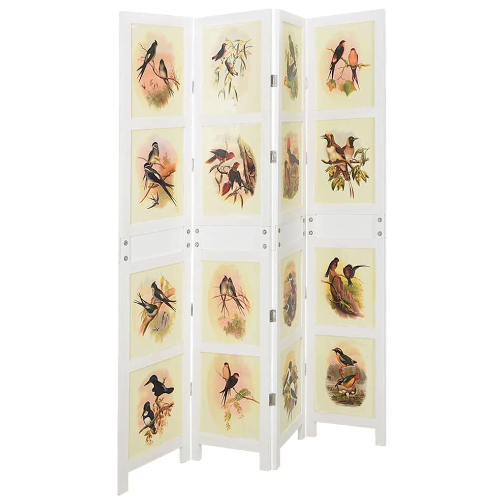 vidaXL Ромdivider панел Бяло 1415 x 165 см МДФ