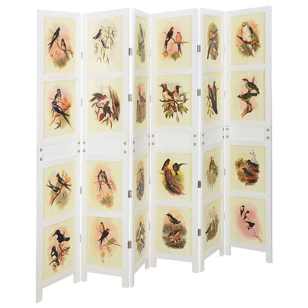 vidaXL Ромdivider панел Бяло 212 x 165 см МДФ