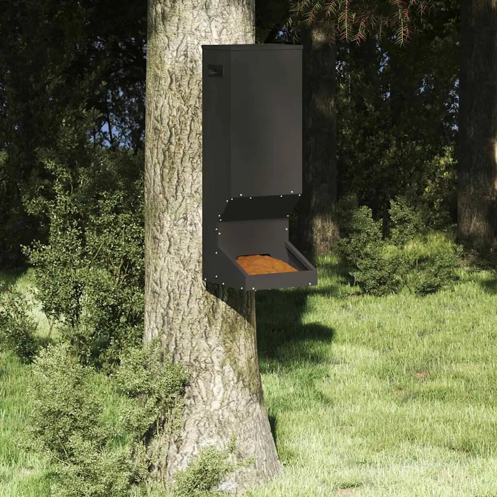 vidaXL С feeder за елени Черно 28 x 30 x 80 см 3 кг