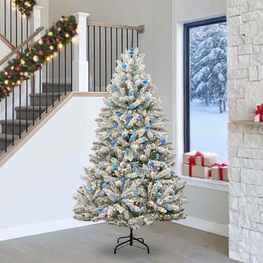 vidaXL С изкуствено коледно дърво 240 cm 300 LED светодиода Топло бяло