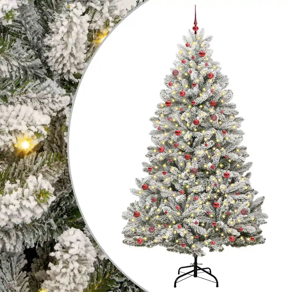 vidaXL С изкуствено коледно дърво 270 cm 300 LED светодиода Топло бяло