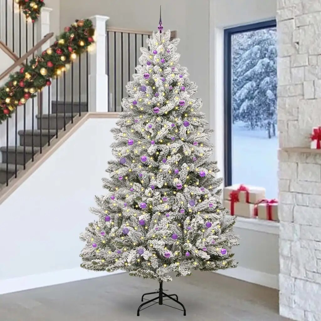 vidaXL С изкуствено коледно дърво 270 cm 300 LED светодиода Топло бяло