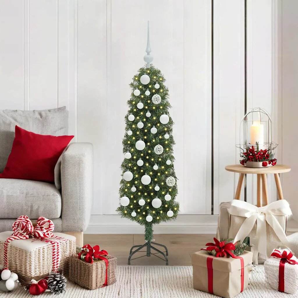 vidaXL С изкуствено коледно дърво с 150 LED светодиода Зелен 120 cm