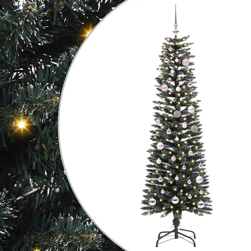 vidaXL С изкуствено коледно дърво с 150 LED светодиода Зелен 150 cm