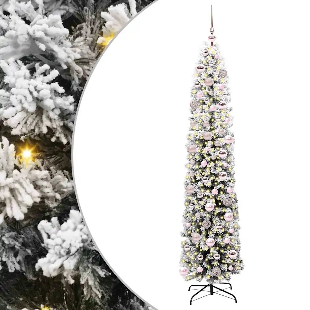 vidaXL С изкуствено коледно дърво с 300 LED светодиода Зелен 180 cm
