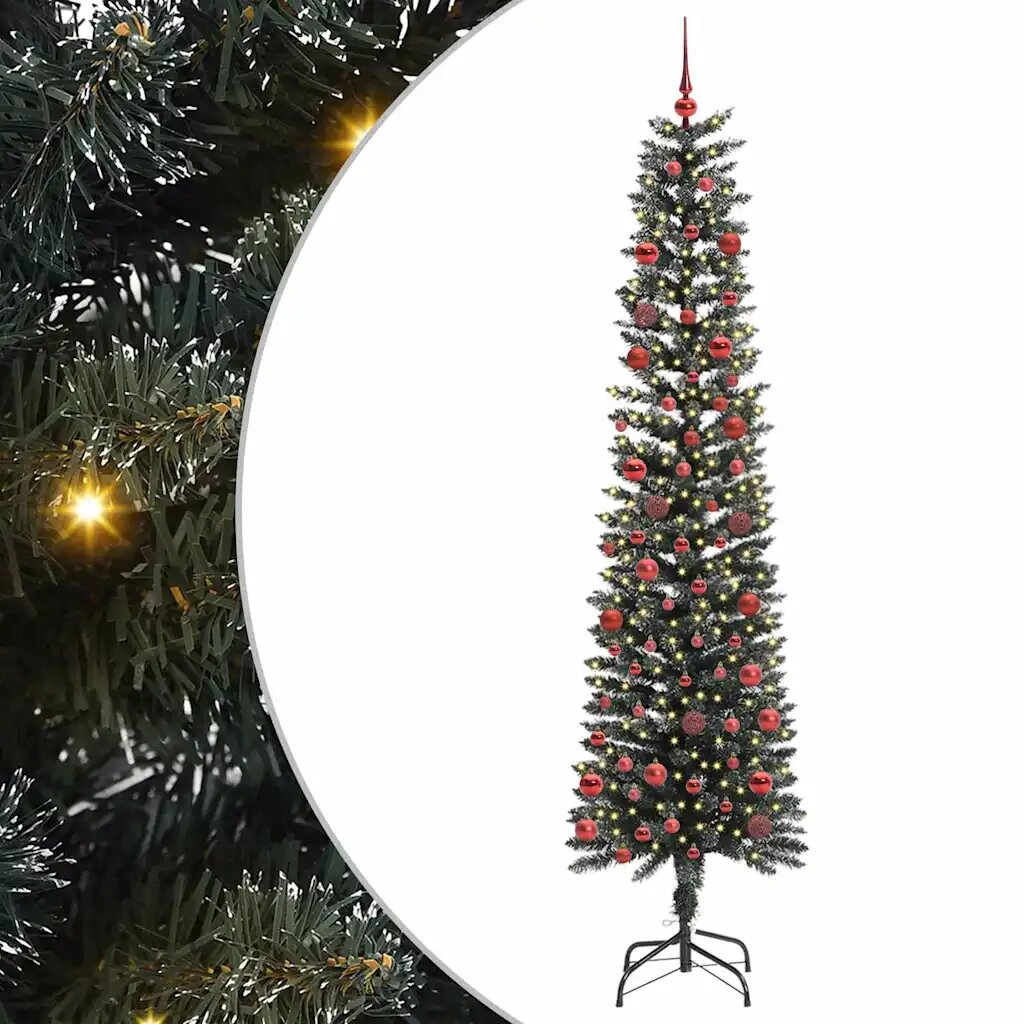 vidaXL С изкуствено коледно дърво с 300 LED светодиода Зелен 210 cm