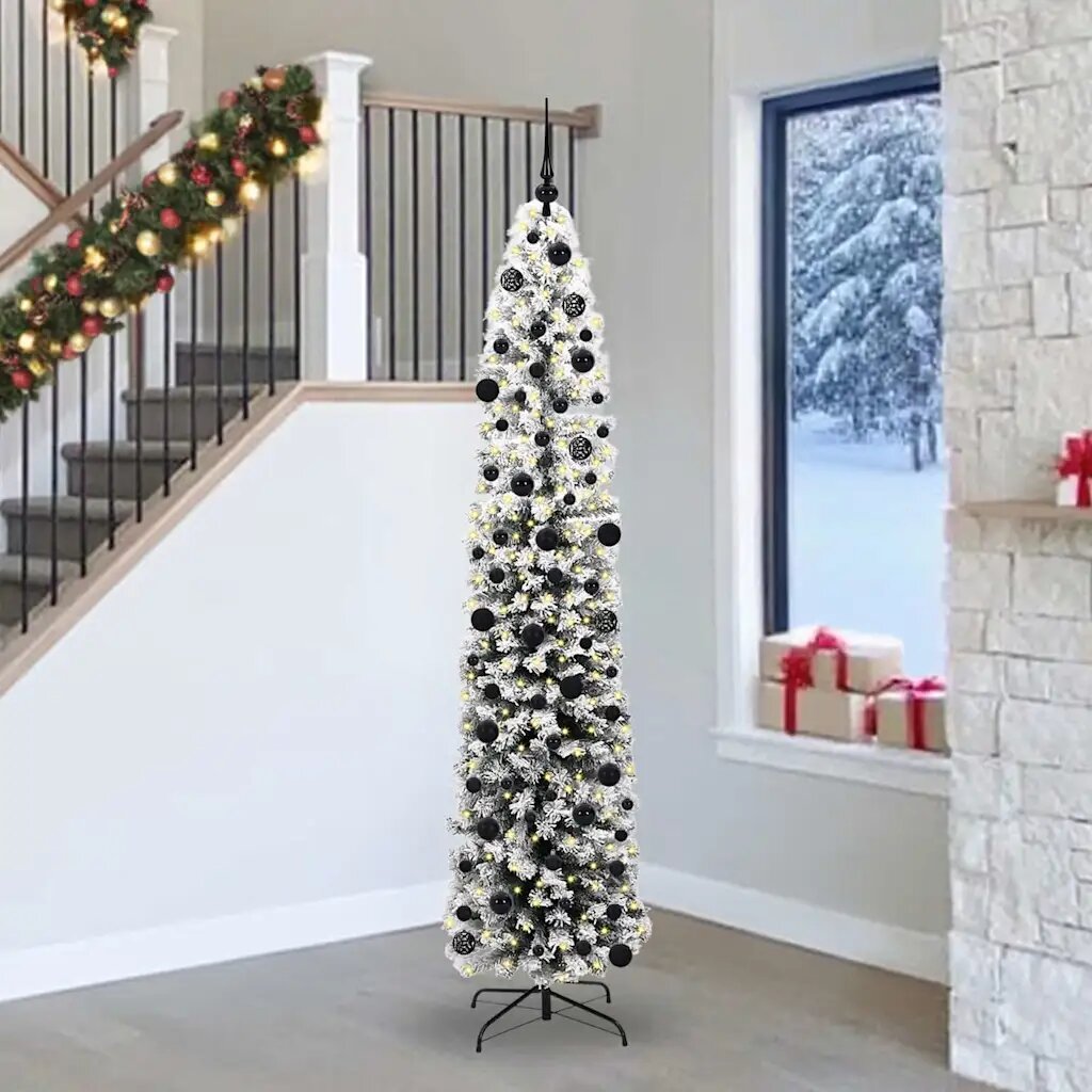 vidaXL С изкуствено коледно дърво с 300 LED светодиода Зелен 240 cm
