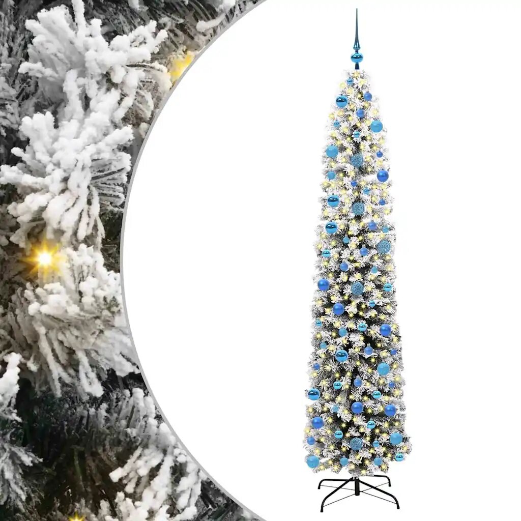 vidaXL С изкуствено коледно дърво с 300 LED светодиода Зелен 240 cm