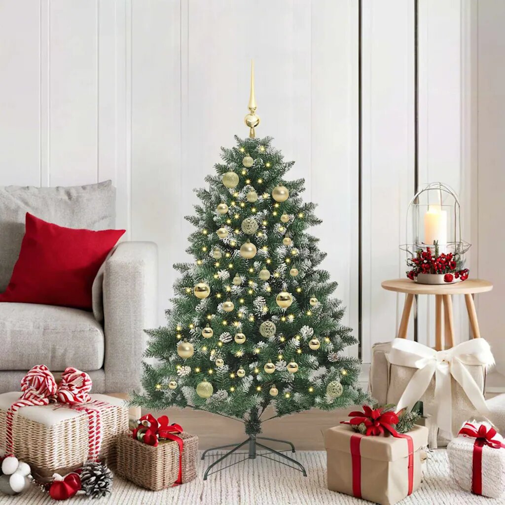 vidaXL С изкуствено коледно дърво Зелен 120 cm