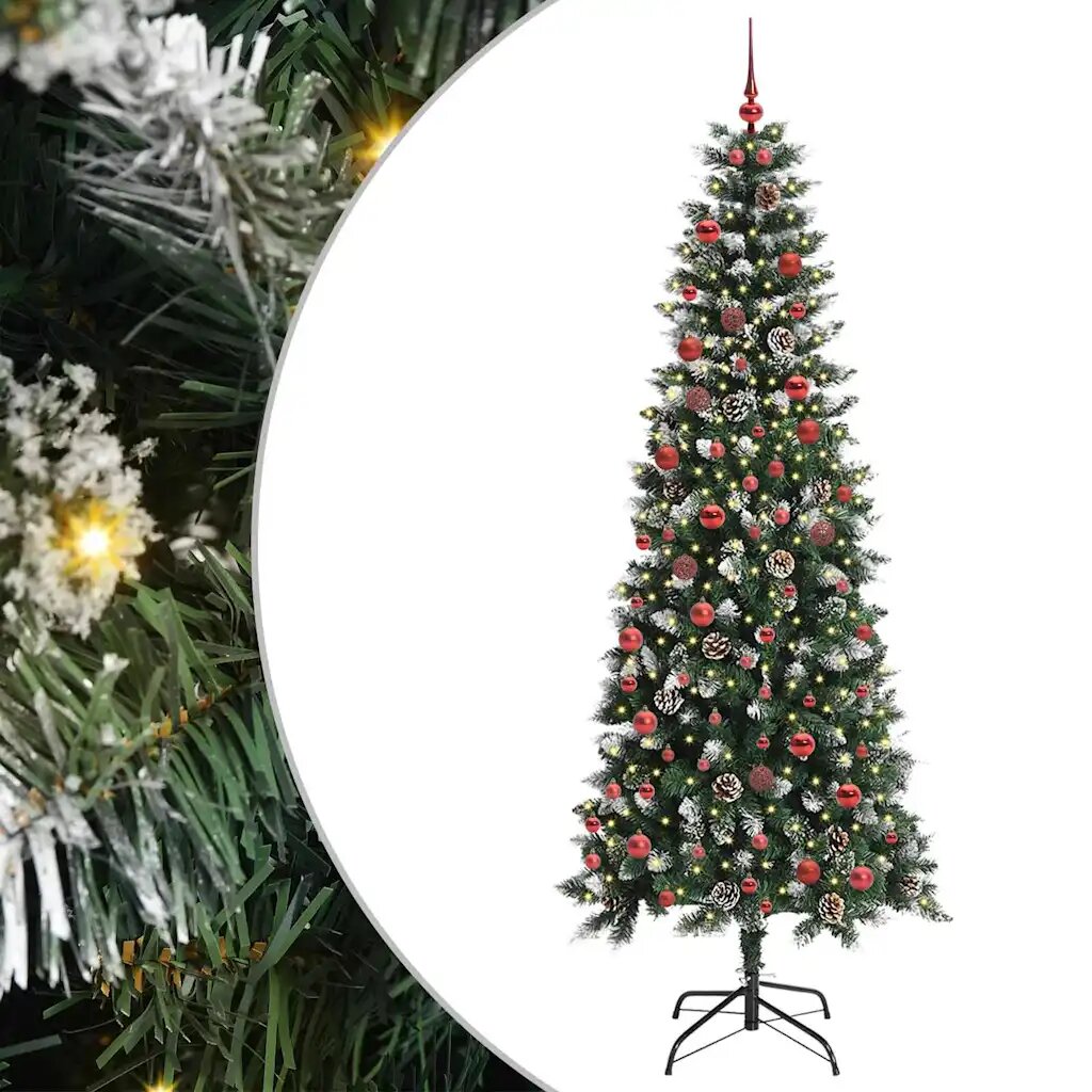 vidaXL С изкуствено коледно дърво Зелено 210 cm