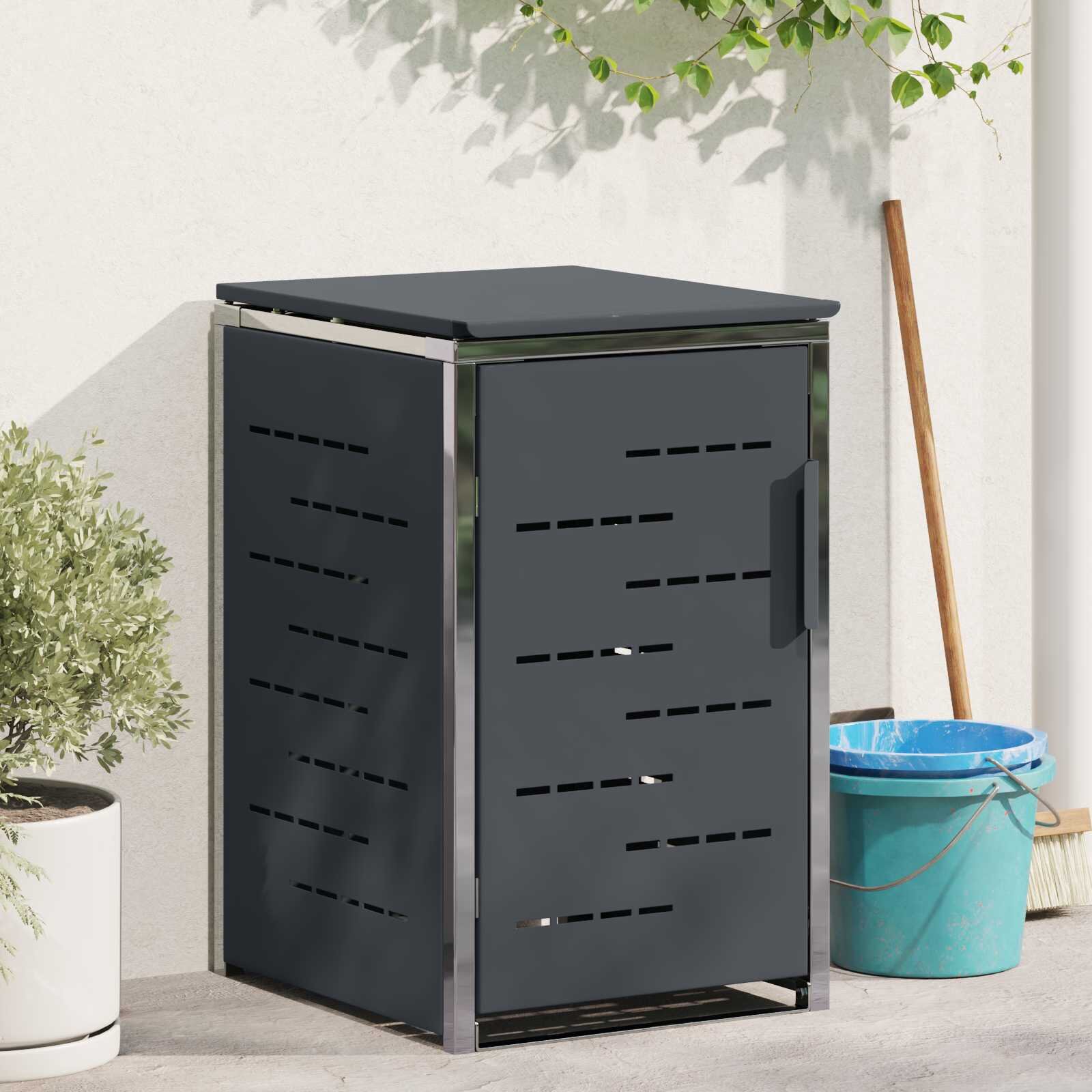vidaXL Съхранение на контейнер for 1 Bin 240L Антрацит