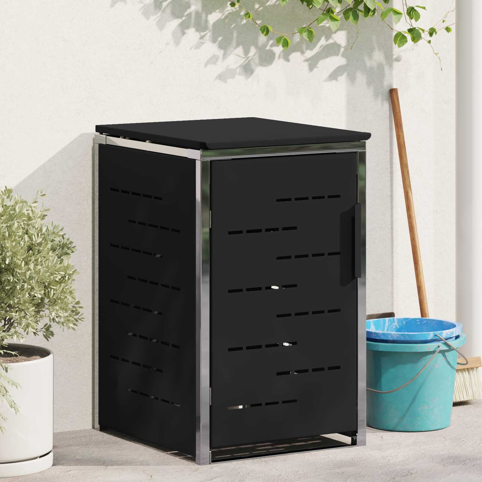 vidaXL Съхранение на контейнер for 1 Bin 240L Черно