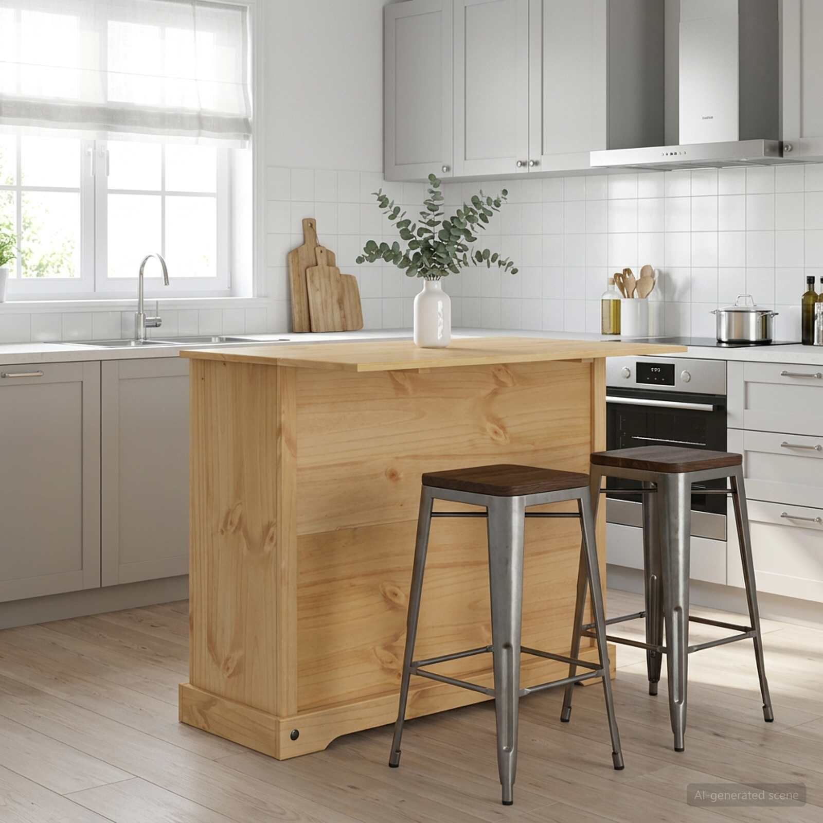 vidaXL Съхранение в кухнята с чекмедже Пчелен восък 112 x 70 x 915 см