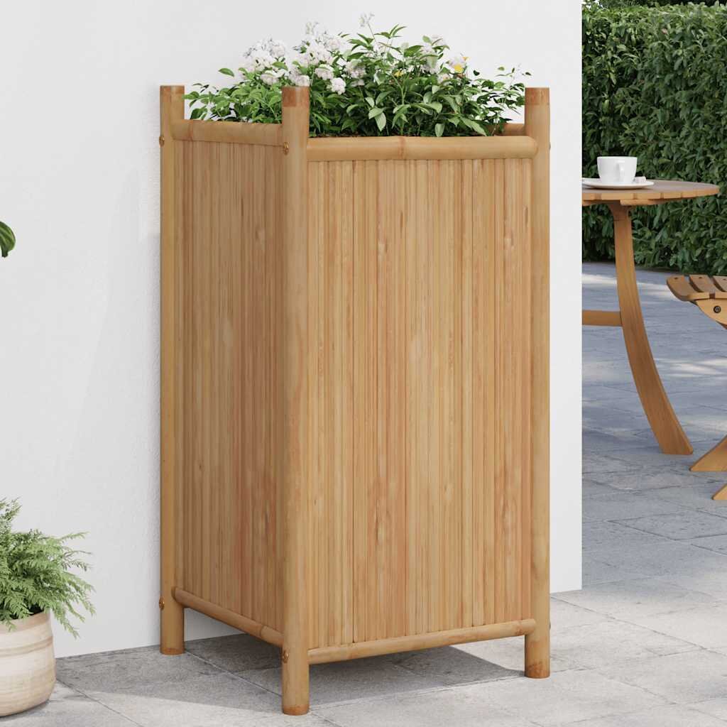 vidaXL Саксия 40x40x80 см бамбук