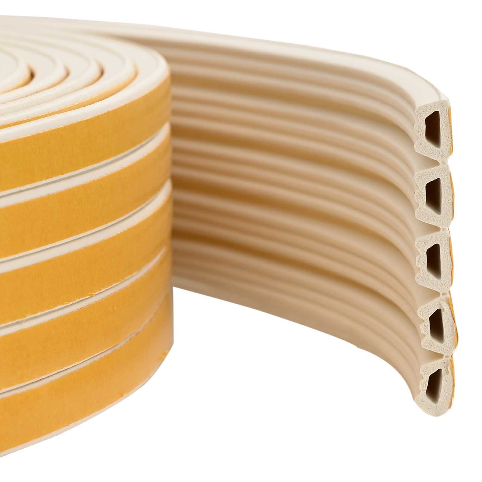 vidaXL Самозалепваща се уплътнителна лента за прозорци Бяло EPDM пяна