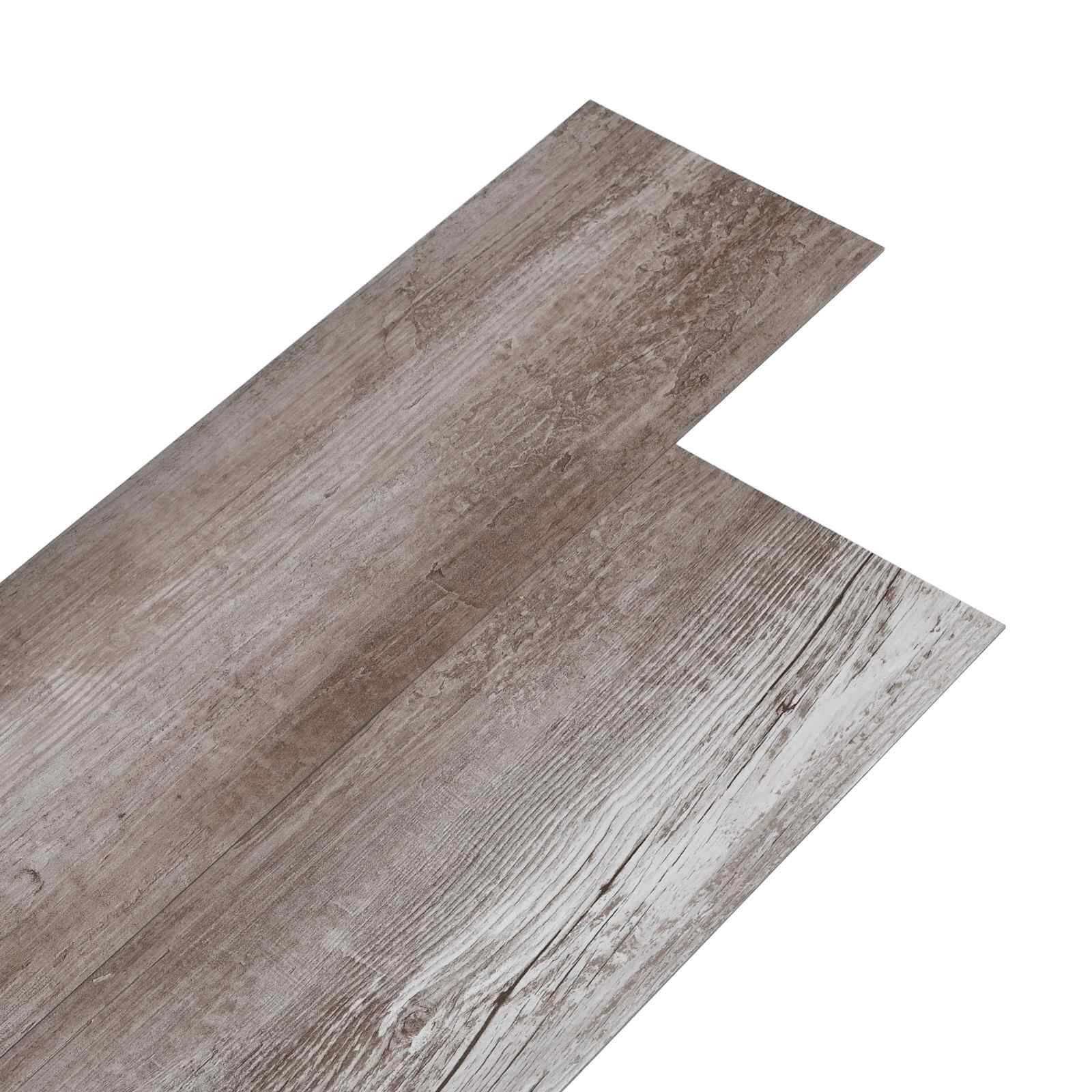 vidaXL Самозалепващи PVC дъски за под Мат кафяв дърво 305 x 61 см