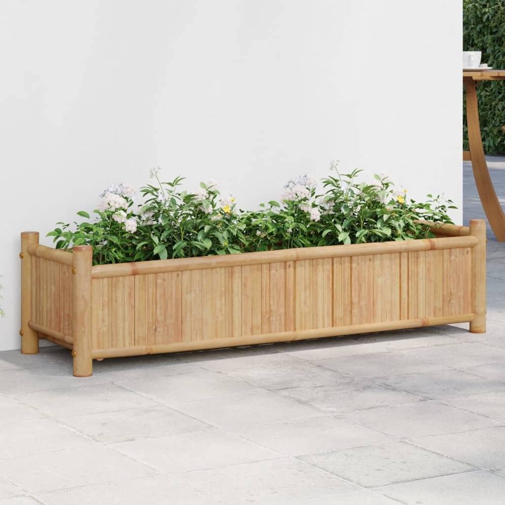 vidaXL Сандък 100x30x25 см бамбук