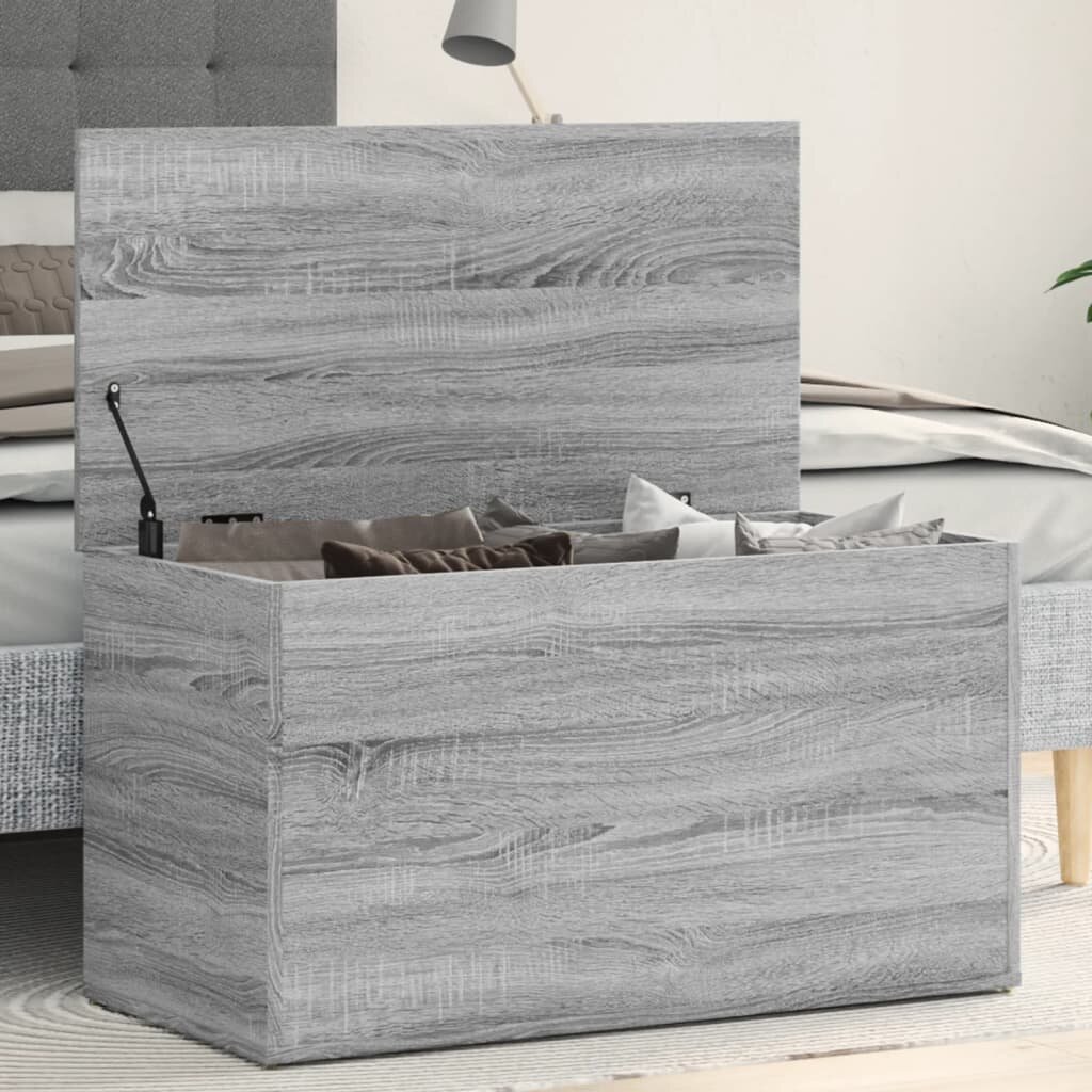 vidaXL Сандък за съхранение сив сонома 84x42x46 см инженерна дървесина