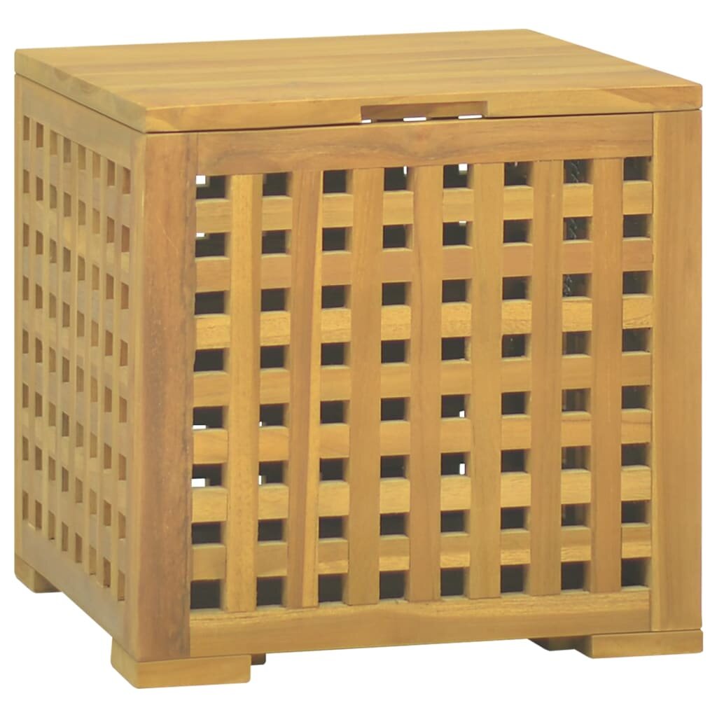 vidaXL Сандък за въжета 40x40x40 см тиково дърво масив