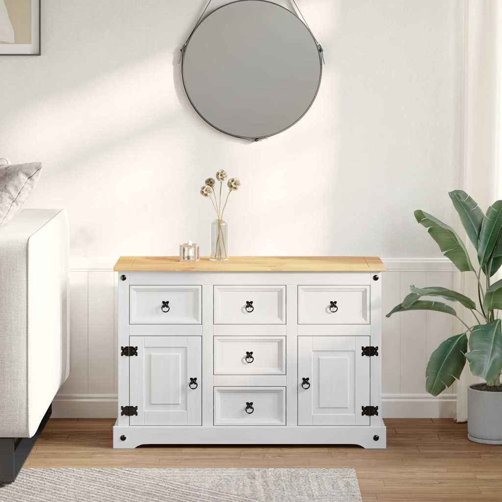 vidaXL Сандъци за складиране CORONA Бяло 112 x 40 x 75 см