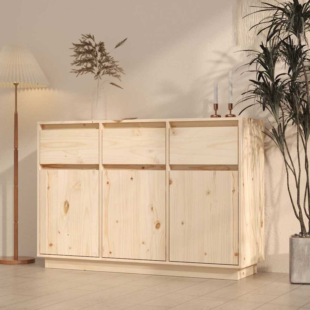 vidaXL Сайдборд 111x36x75 см бор масив