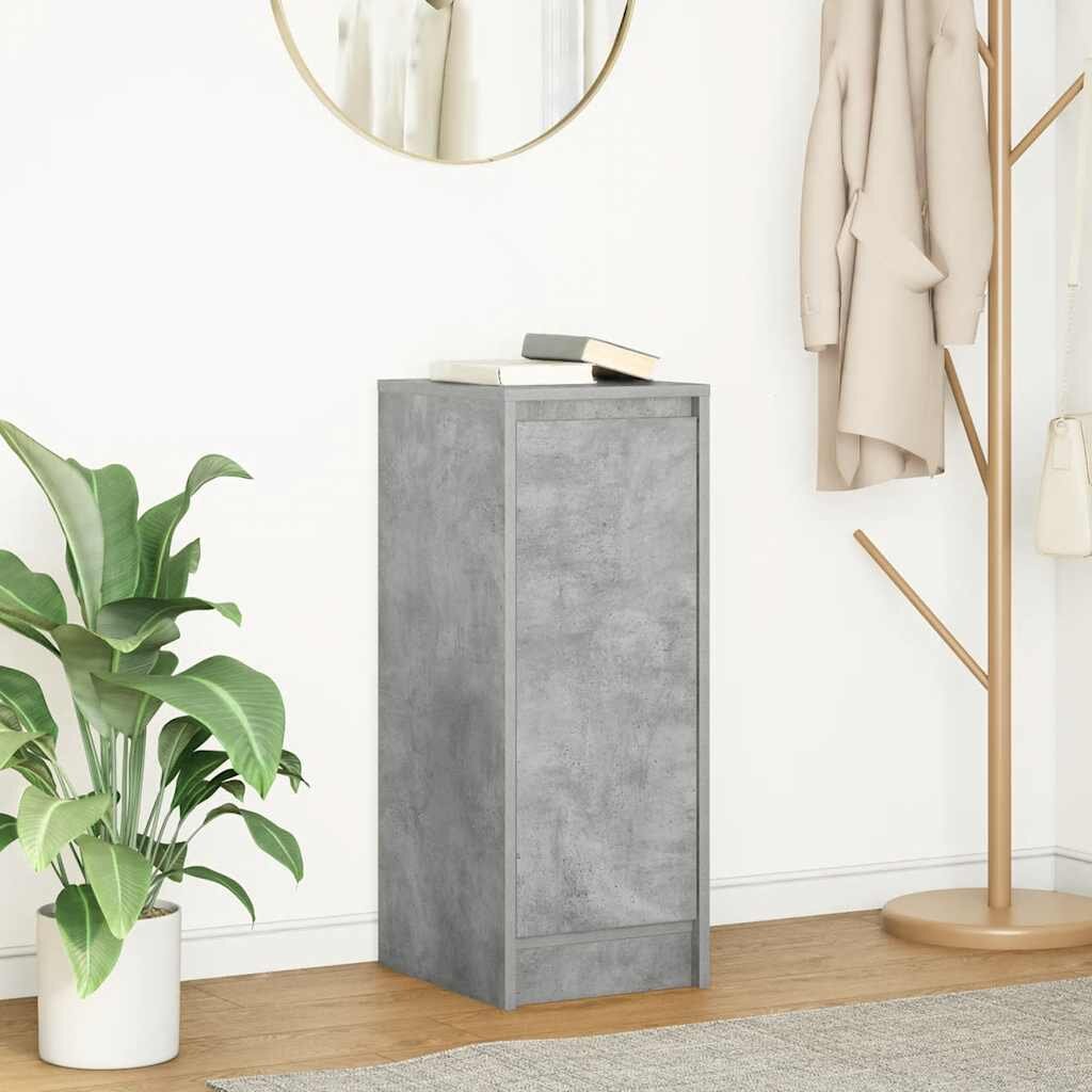 vidaXL Сайдборд бетонно сив 295x34x76 см инженерно дърво