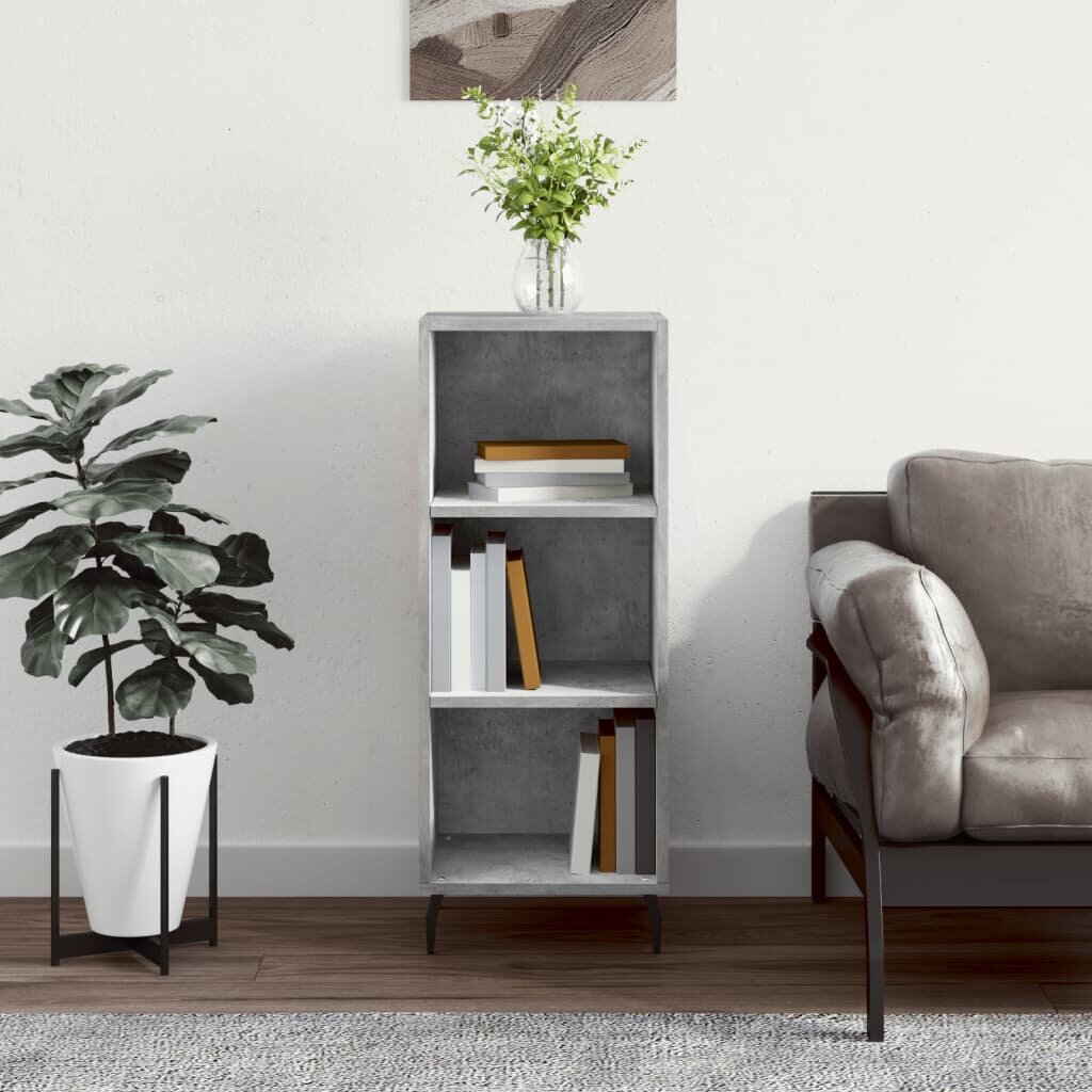 vidaXL Сайдборд бетонно сив 345x325x90 см инженерно дърво