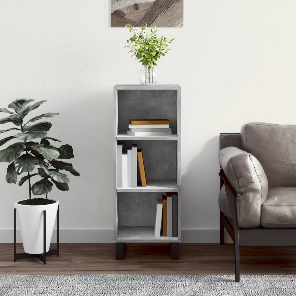 vidaXL Сайдборд бетонно сив 345x325x90 см инженерно дърво