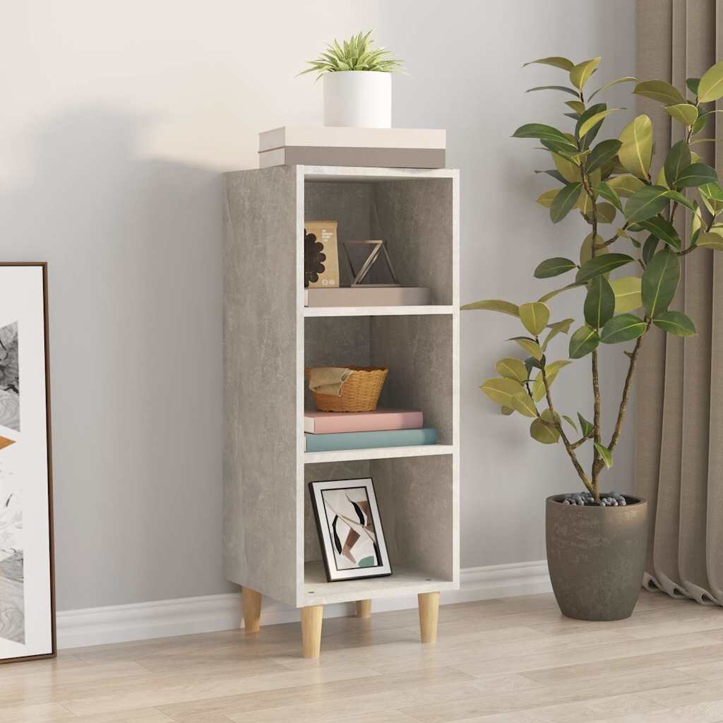 vidaXL Сайдборд бетонно сив 345x325x90 см инженерно дърво