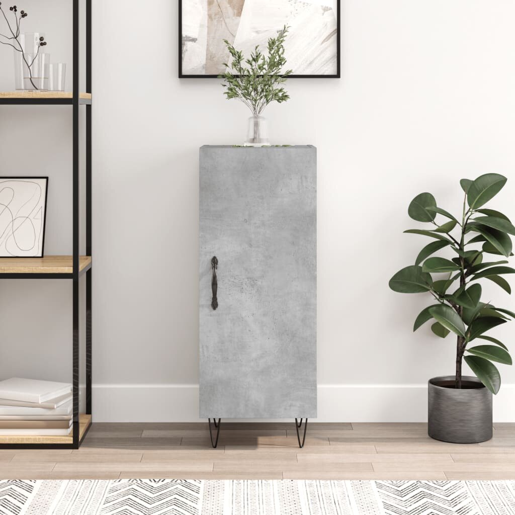 vidaXL Сайдборд бетонно сив 345x34x90 см инженерно дърво