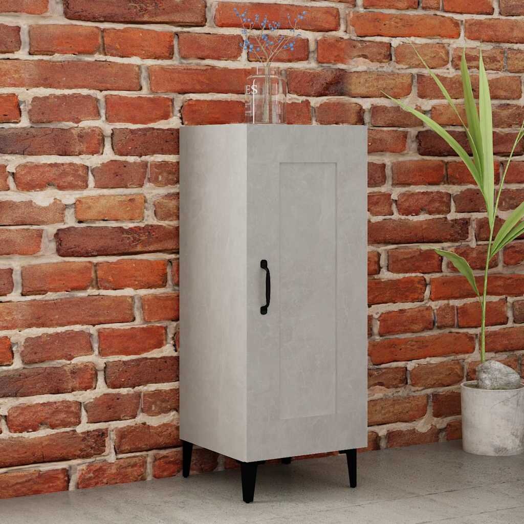 vidaXL Сайдборд бетонно сив 345x34x90 см инженерно дърво