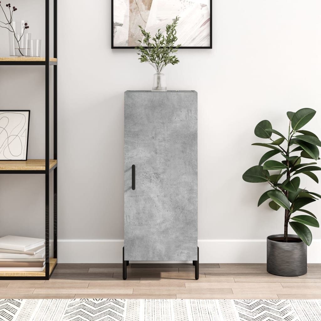 vidaXL Сайдборд бетонно сив 345x34x90 см инженерно дърво