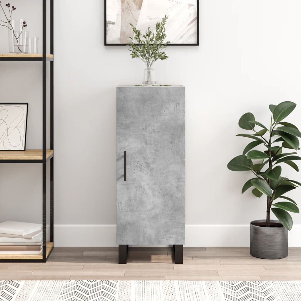 vidaXL Сайдборд бетонно сив 345x34x90 см инженерно дърво