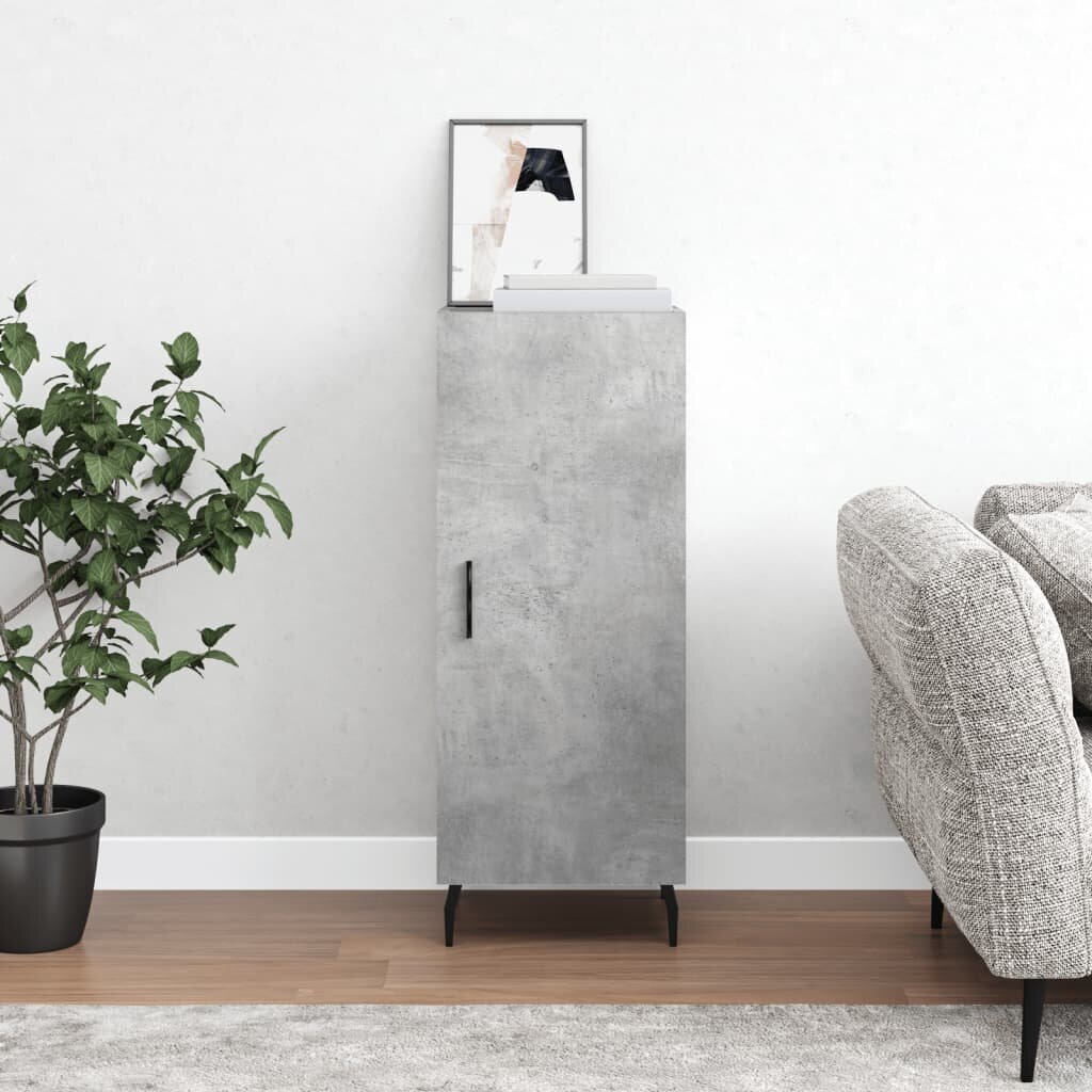 vidaXL Сайдборд бетонно сив 345x34x90 см инженерно дърво