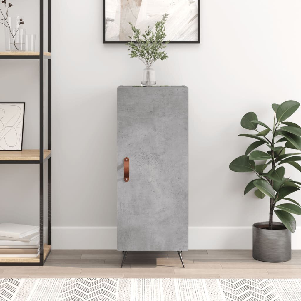 vidaXL Сайдборд бетонно сив 345x34x90 см инженерно дърво