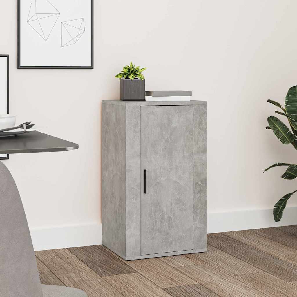vidaXL Сайдборд бетонно сив 40x33x70 см инженерно дърво