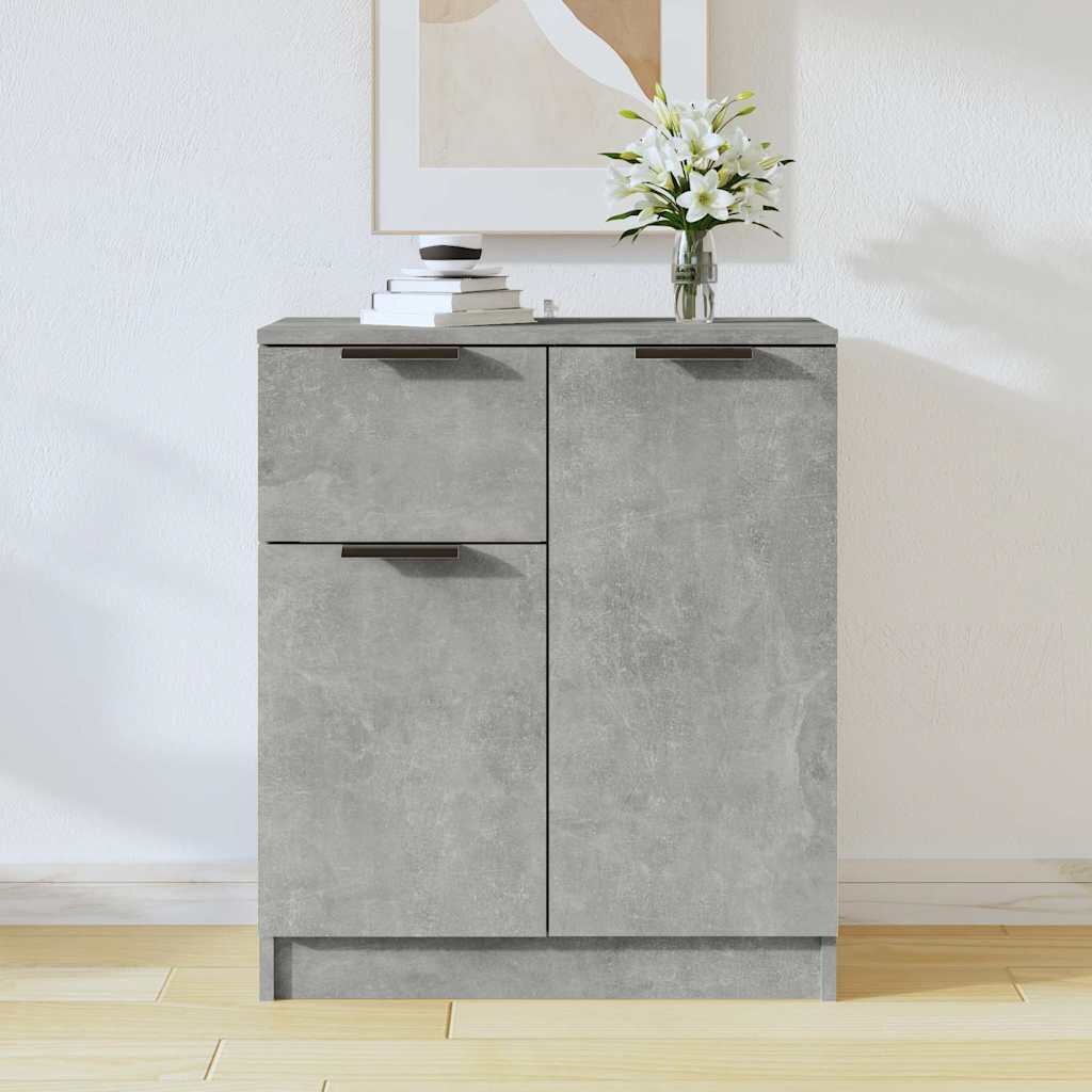 vidaXL Сайдборд бетонно сив 60x30x70 см инженерно дърво