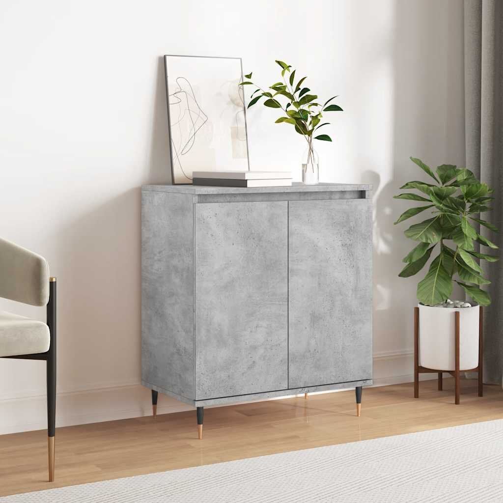 vidaXL Сайдборд бетонно сив 60x35x70 см инженерно дърво