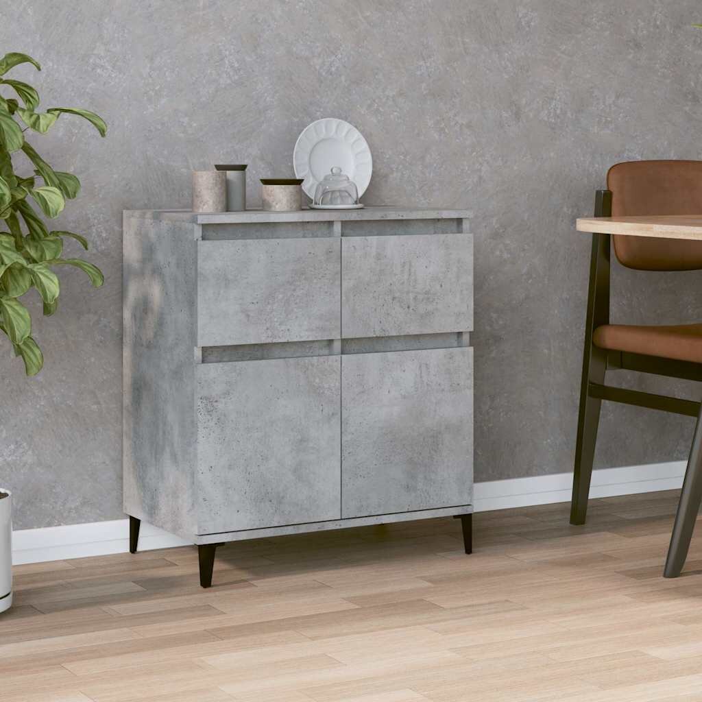 vidaXL Сайдборд бетонно сив 60x35x70 см инженерно дърво