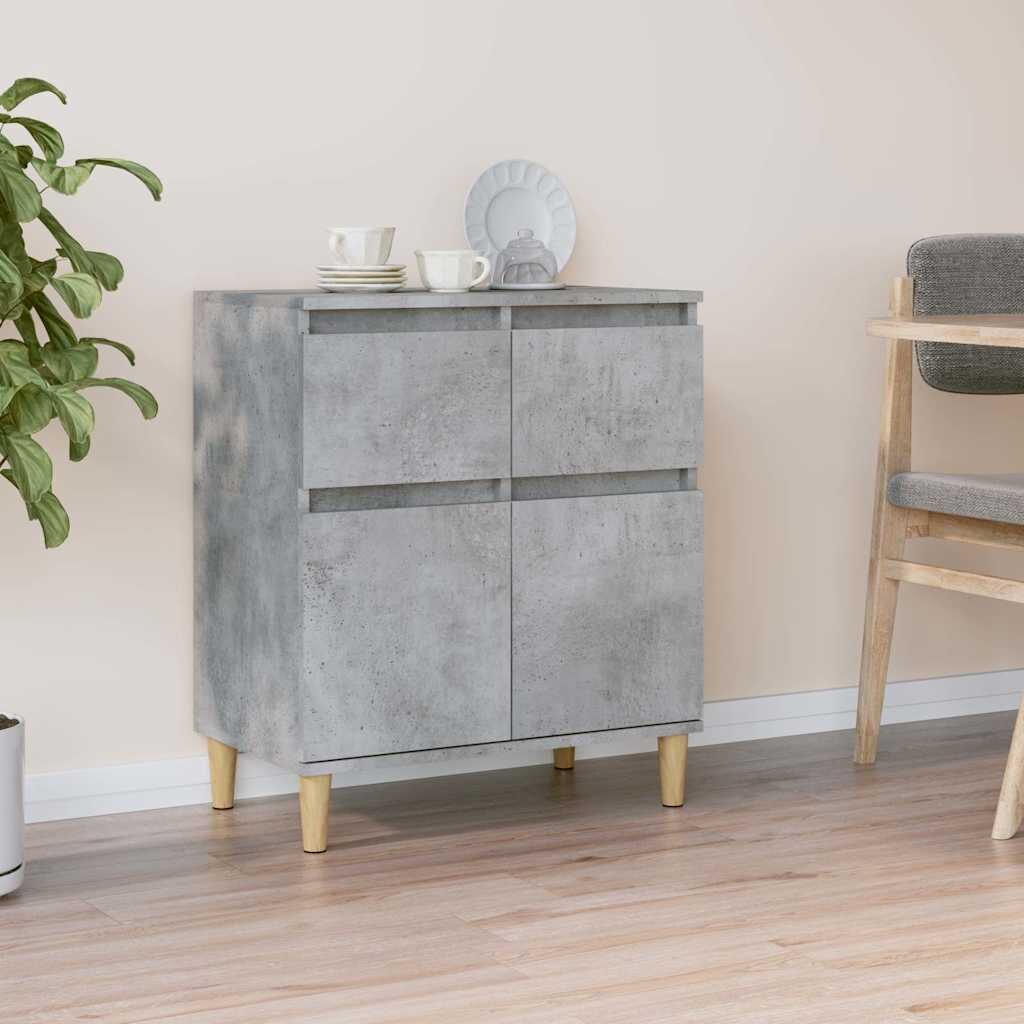 vidaXL Сайдборд бетонно сив 60x35x70 см инженерно дърво