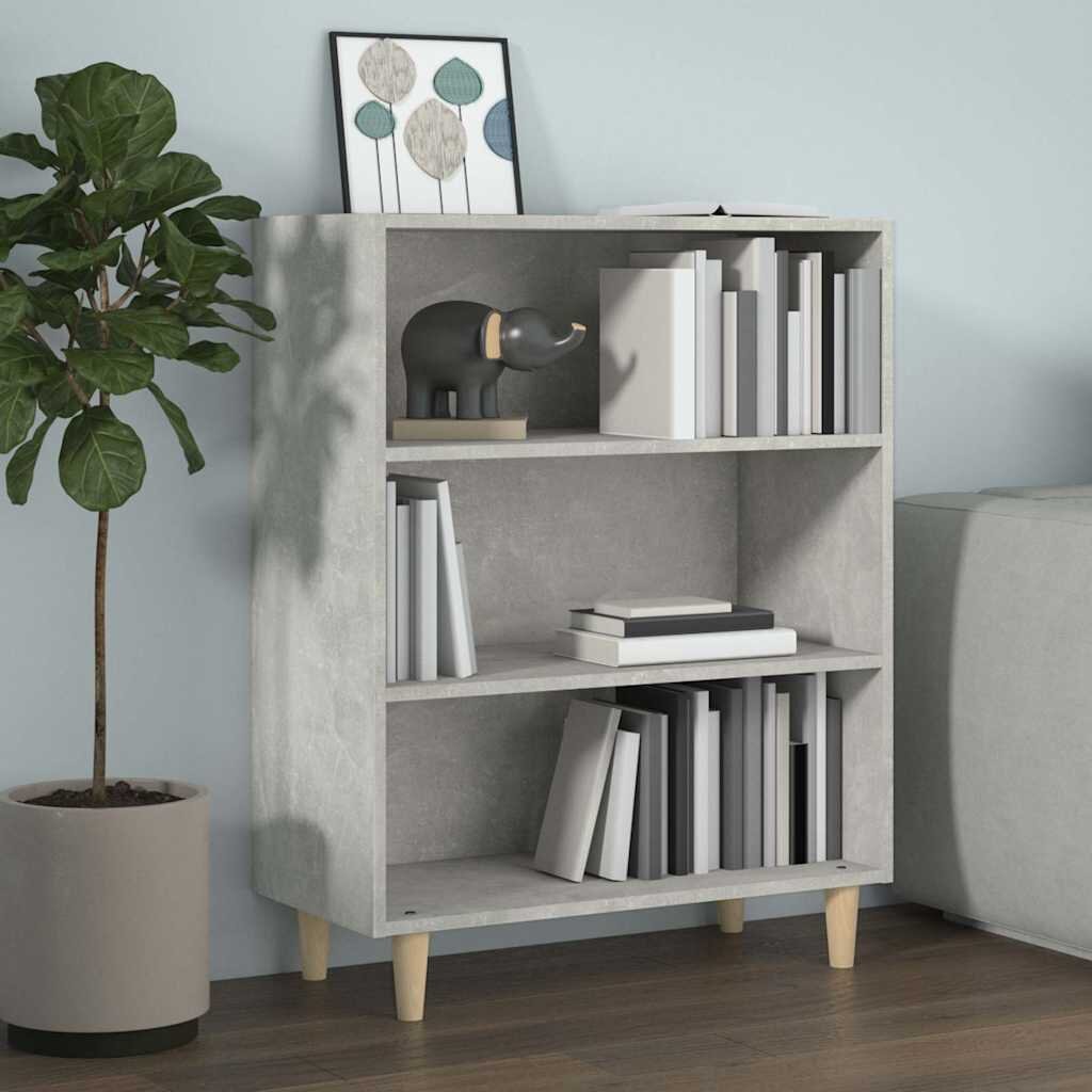 vidaXL Сайдборд бетонно сив 695x325x90 см инженерно дърво