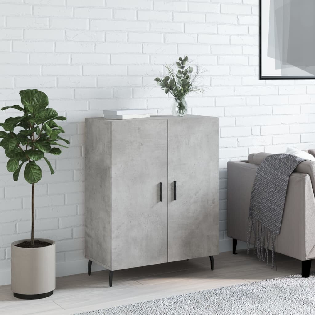 vidaXL Сайдборд бетонно сив 695x34x90 см инженерно дърво