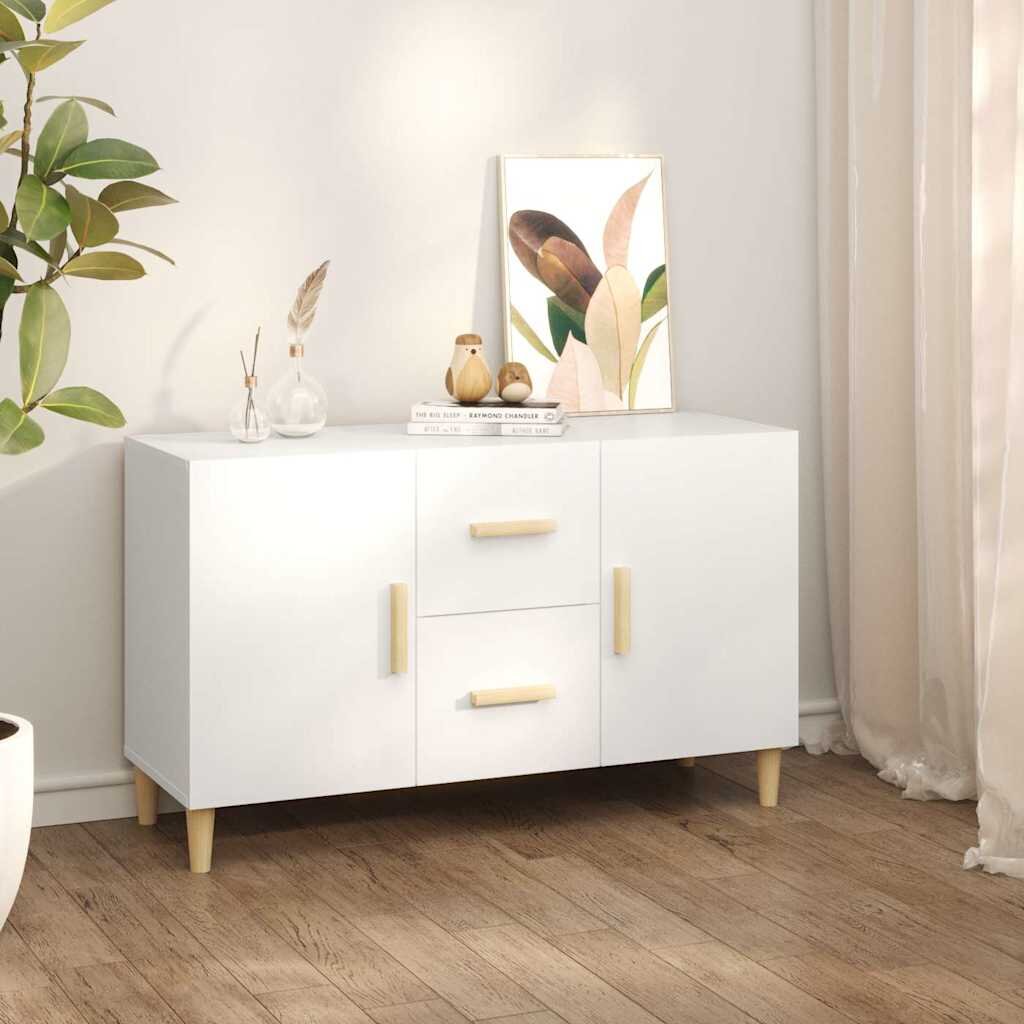 vidaXL Сайдборд бял 100x36x60 см инженерно дърво