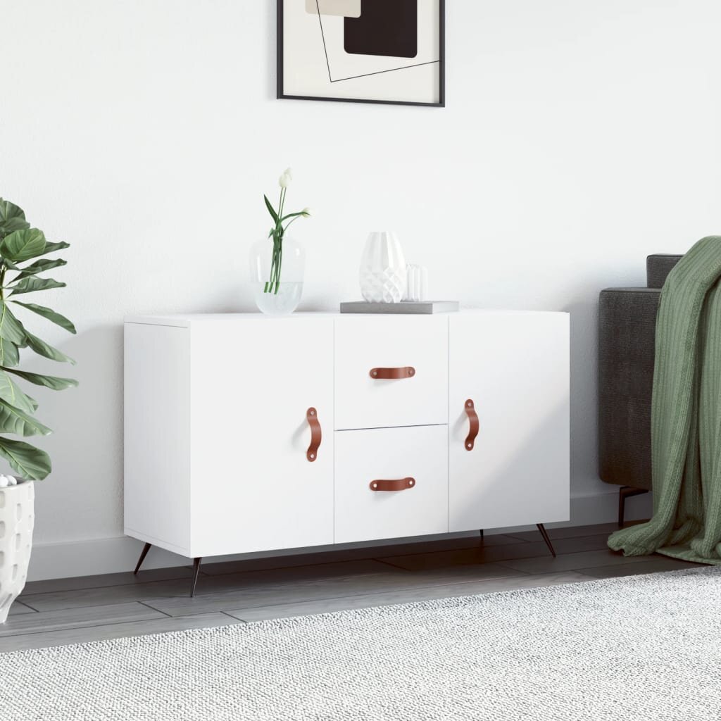 vidaXL Сайдборд бял 100x36x60 см инженерно дърво