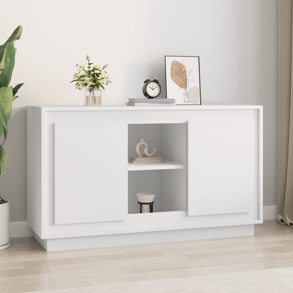 vidaXL Сайдборд бял 102x35x60 см инженерно дърво