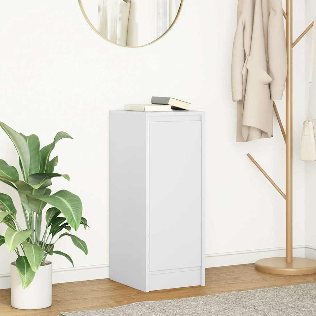 vidaXL Сайдборд бял 295x34x76 см инженерно дърво